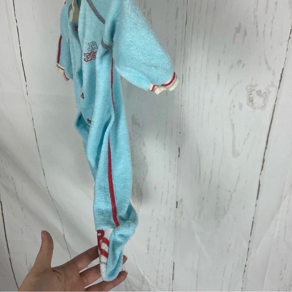 Vintage 1970s Carter’s terry cloth baby footie bodysuit newborn